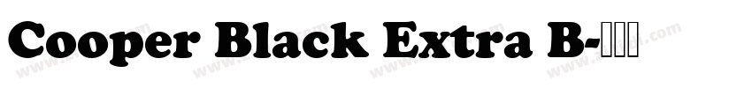 Cooper Black Extra B字体转换